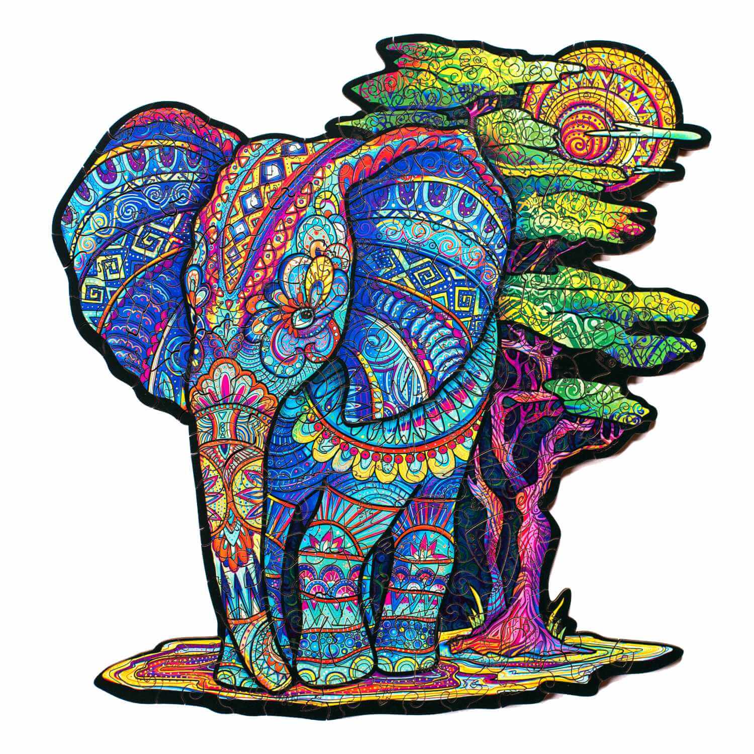 Деревянный пазл Слон